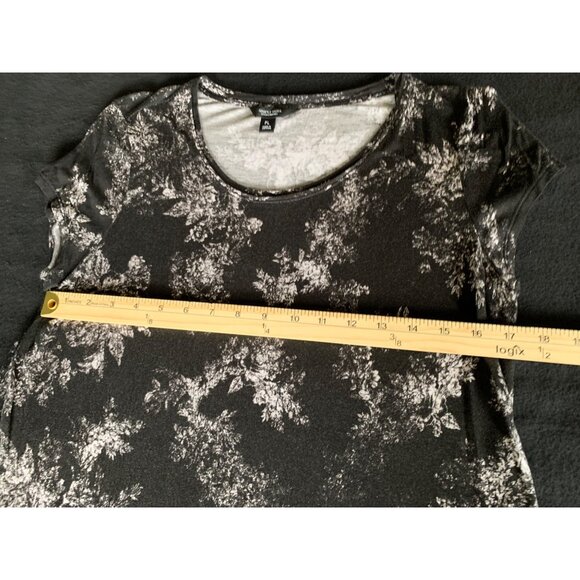 Simply Vera Vera Wang Womens Floral Print Top Size Petite Large - Picture 6 of 10